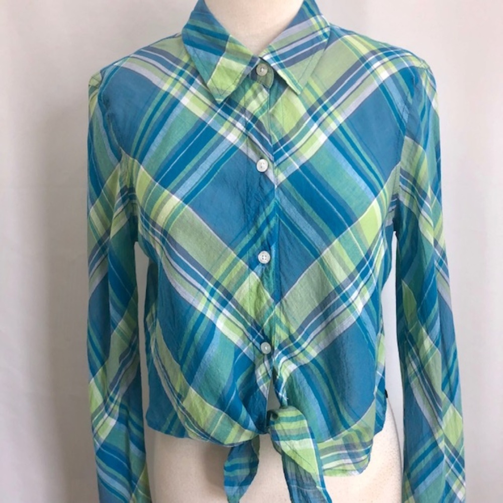 Polo Jeans Ralph Lauren plaid Light Blouse size L